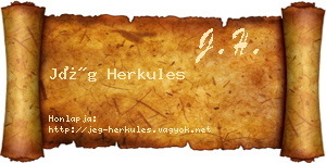 Jég Herkules névjegykártya